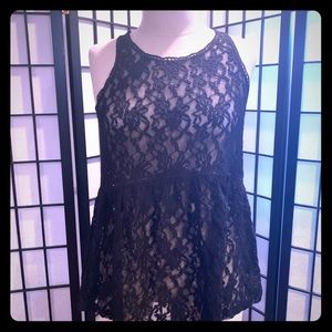 New black lace tank